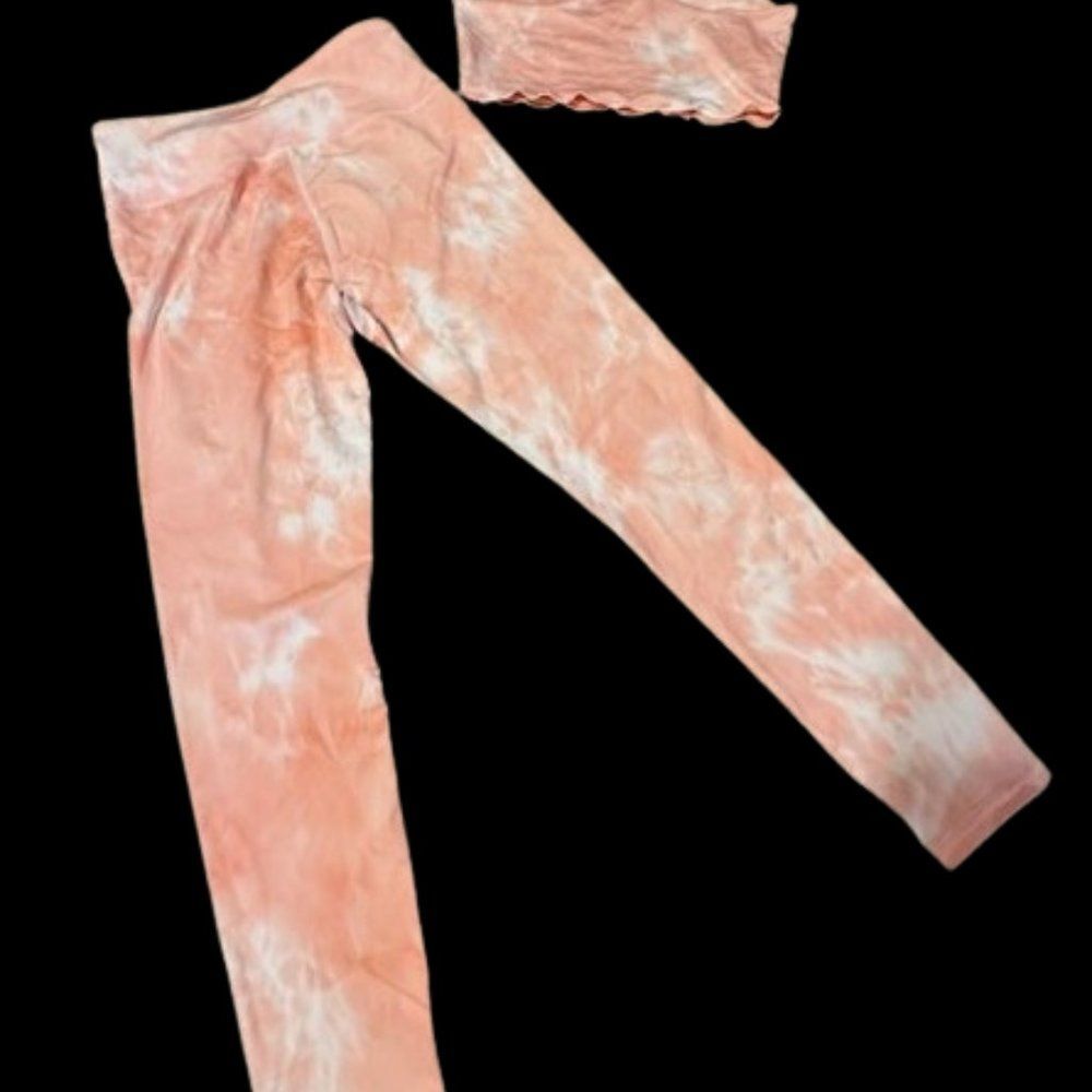 ***** Kimberly C Tea Rose 2 pc Workout Set   4180  Medium   NWT Boutique